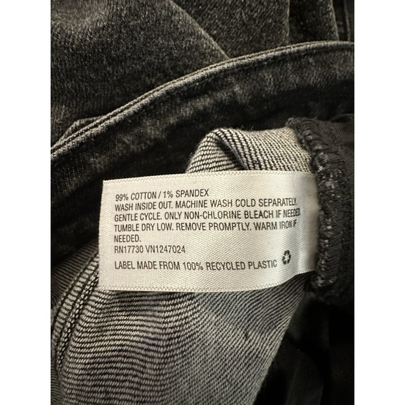 Wild Fable Highest Rise Straight Women's Sz 00 Black Denim Distressed Jeans - Picture 12 of 12